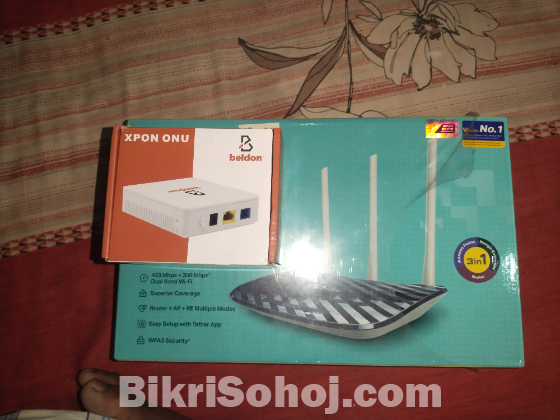 Archer C20 router+Beldon xpon Onu
